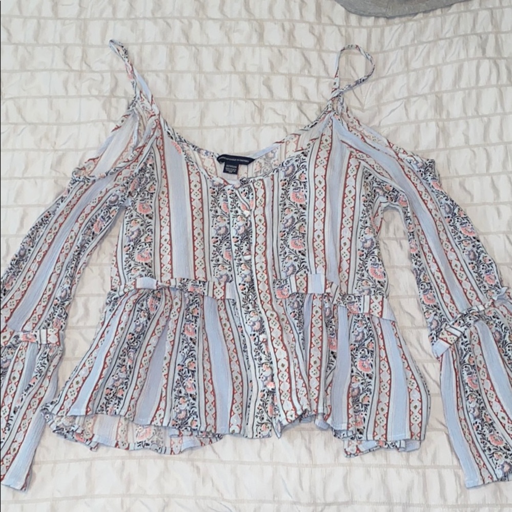 Multicolored long sleeve American Eagle top